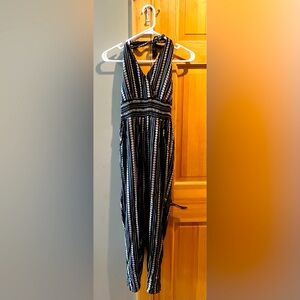 Black and tan jumpsuit